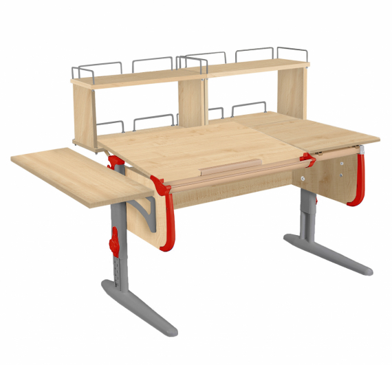 парта дэми  сут-25-02д2 120см раздельная с приставкой и надстройками Дэми СУТ-25-02Д2